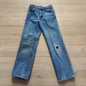 Levi’s Vintage 1980 Orange Tab women’s Jeans Made in Canada 22x23 Distressed